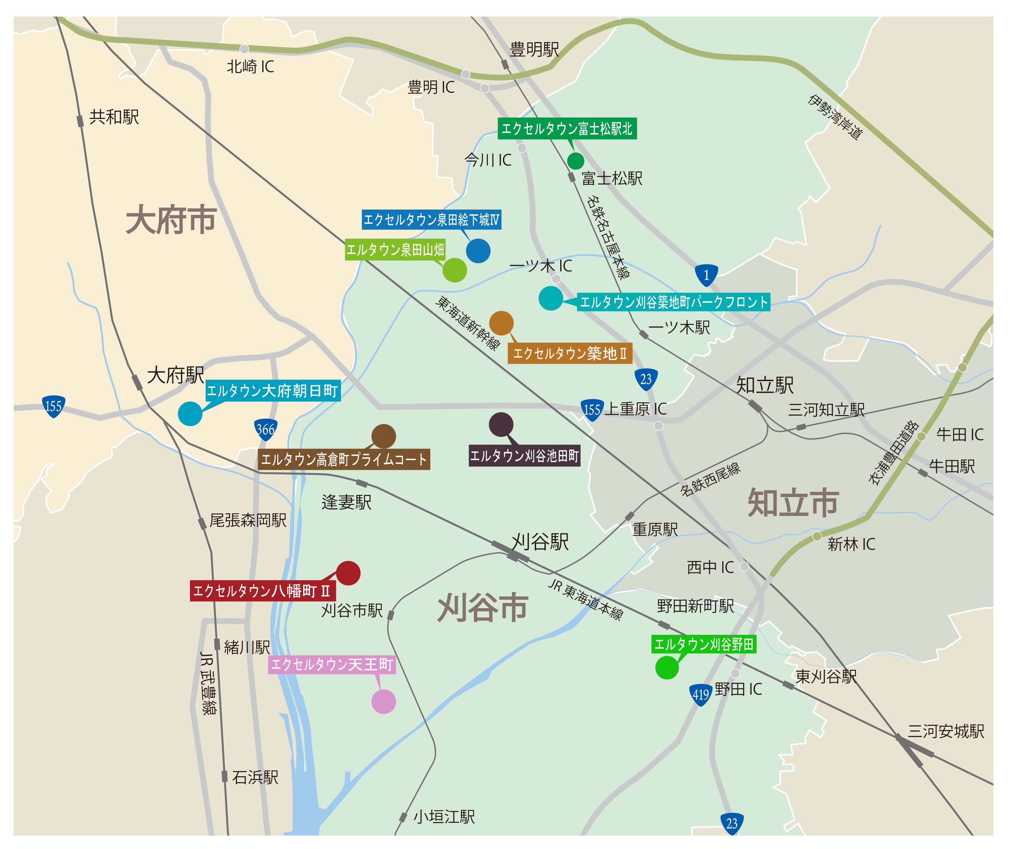 角文分譲戸建てマップ