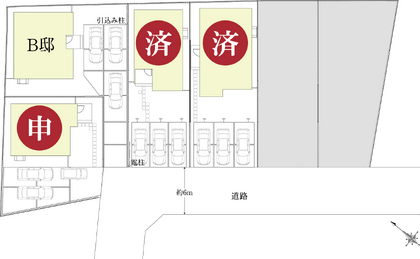 エクセルタウン天王町の区画図