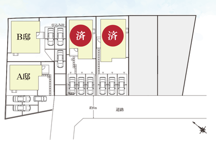 エクセルタウン天王町の区画図
