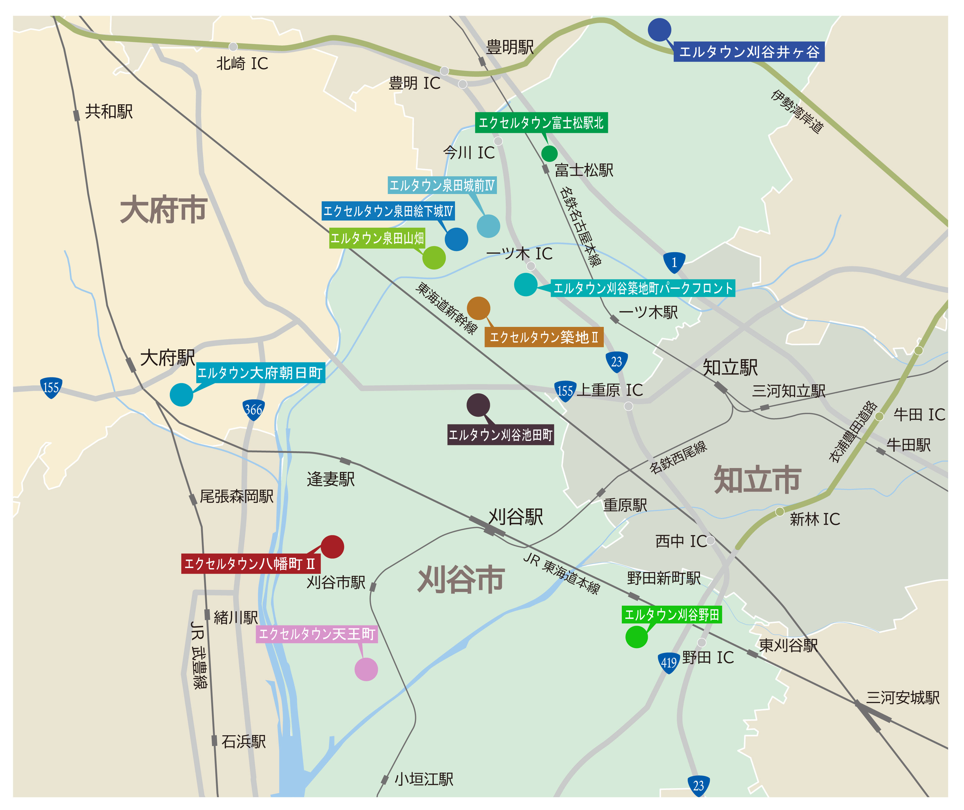 角文分譲戸建てマップ
