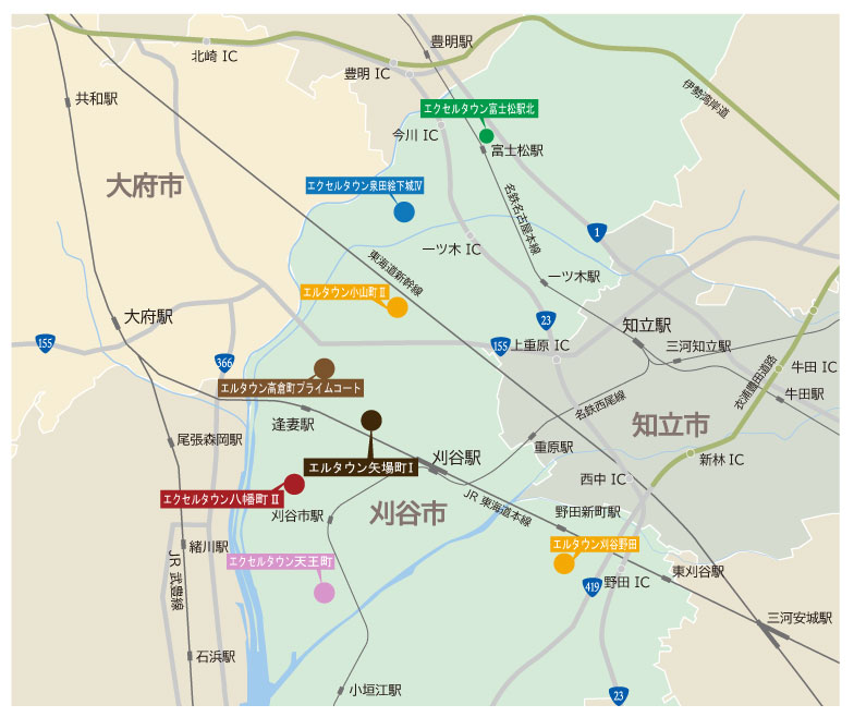 角文分譲戸建てマップ