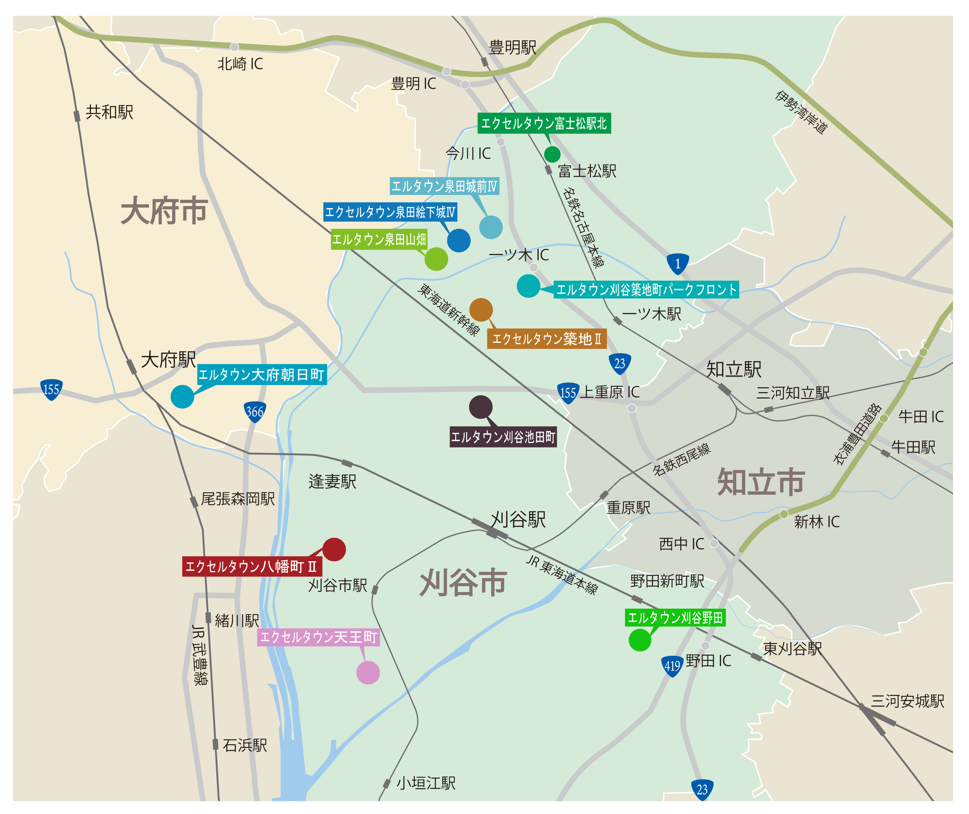 角文分譲戸建てマップ